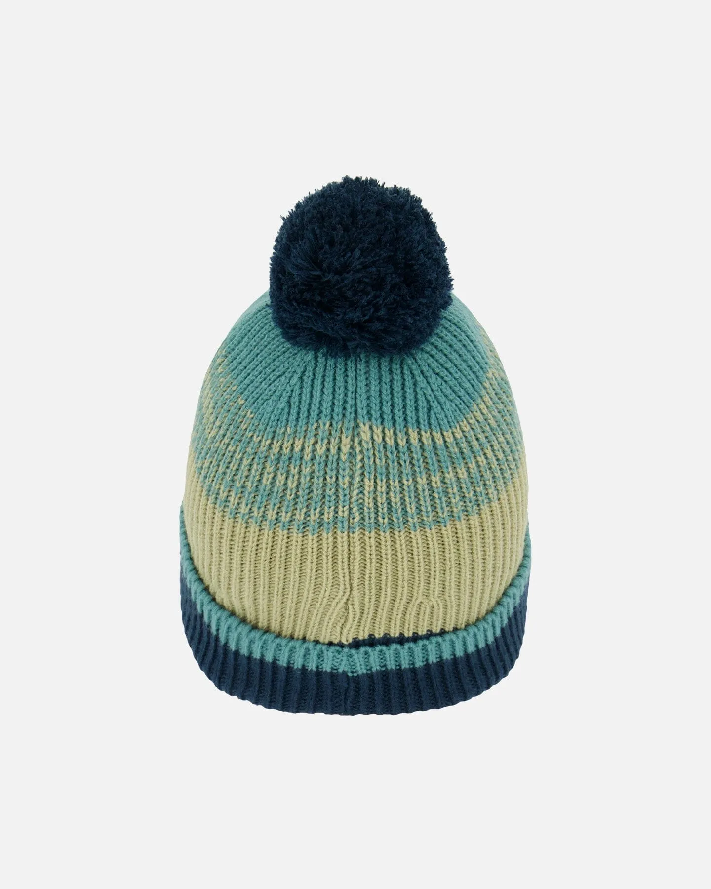 Knit Hat Blue, Green And Gray