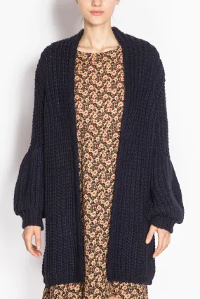 Knitted Bishop-sleeve Coat