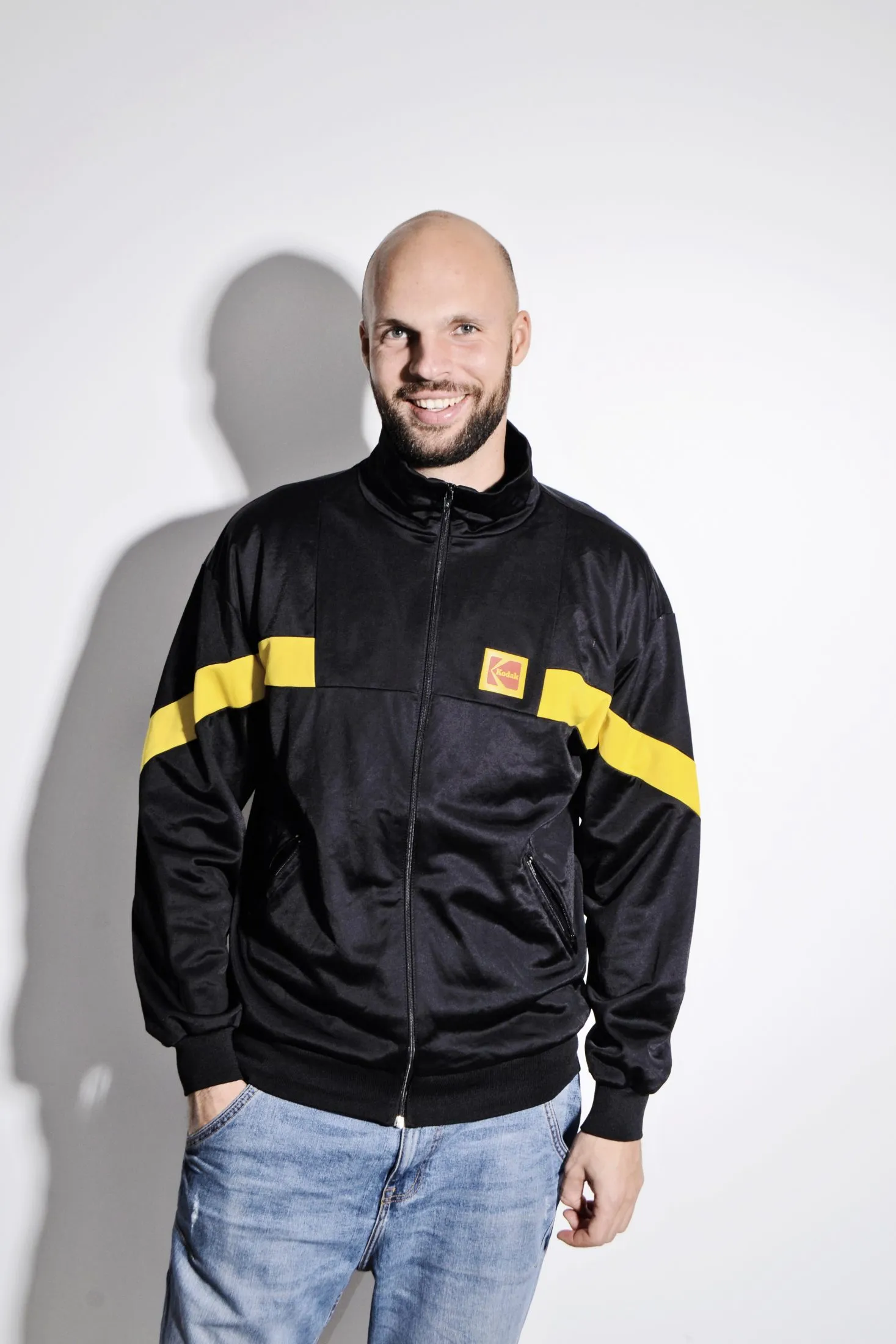 KODAK Old School black track jacket for men