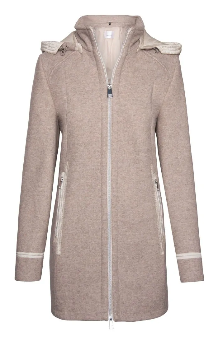 Ladies Zip Wool Coat