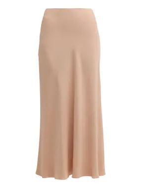 Lafayette 148 Bias Cut Flared Maxi Skirt in Buff Pink