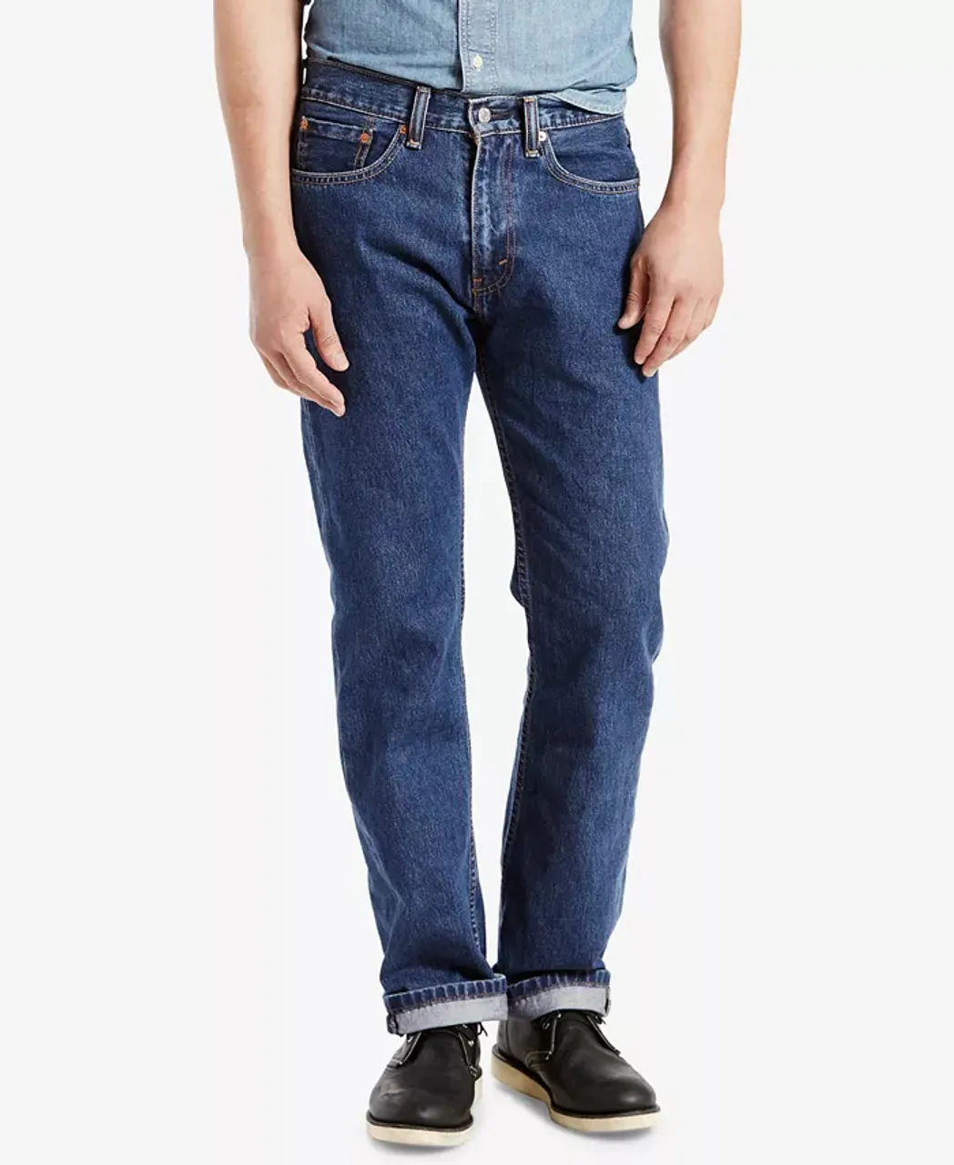 Levi's 505 Regular Fit Jeans - Rinse Dark Wash