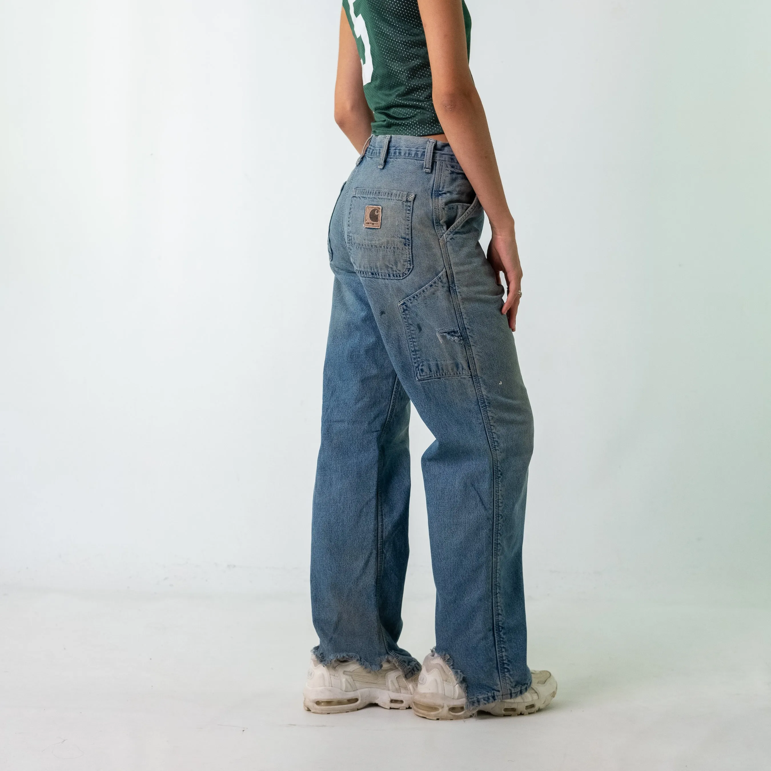 Light Blue 90s Carhartt Denim Carpenter Jeans Baggy Pants (32x31)