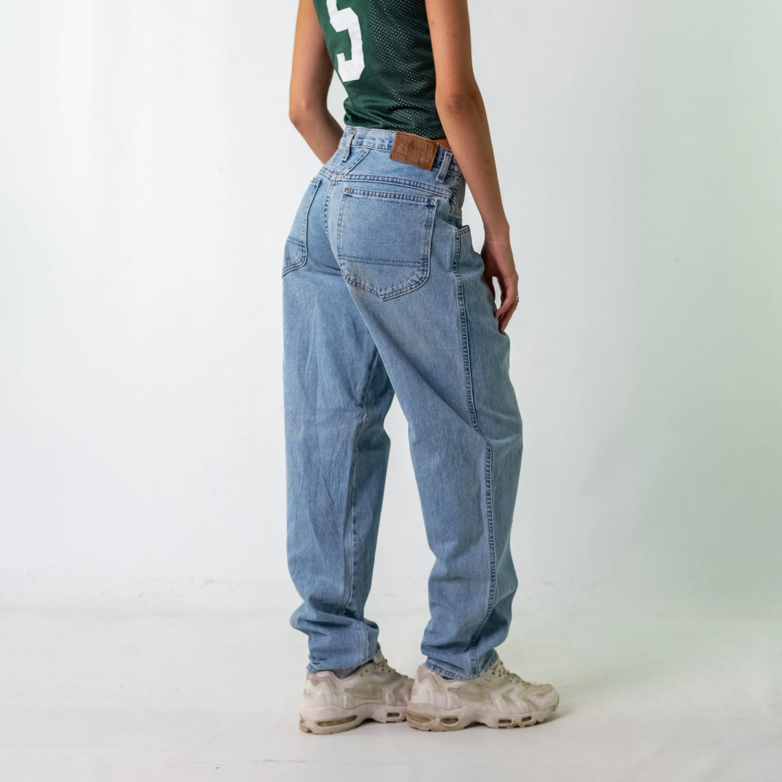 Light Blue 90s Girbaud Denim Hip Hop Jeans Baggy Pants (30)