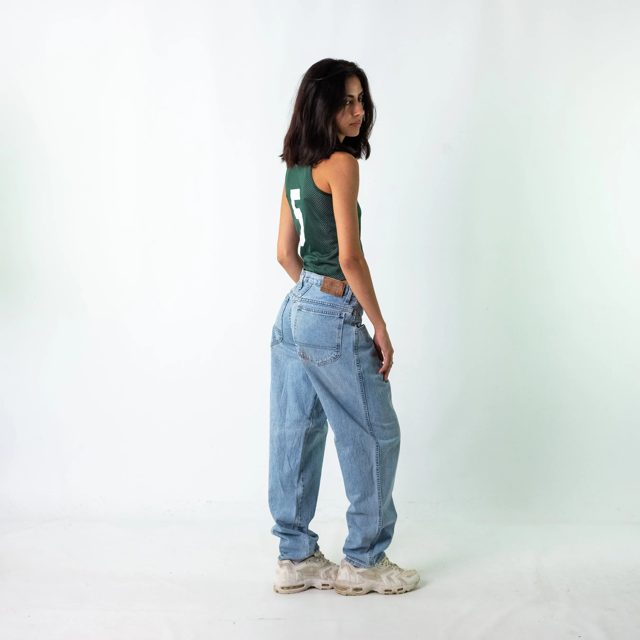 Light Blue 90s Girbaud Denim Hip Hop Jeans Baggy Pants (30)