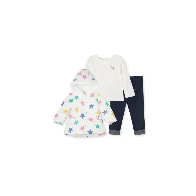 Little Me - Multi Star Toddler Jacket Set, Ivory