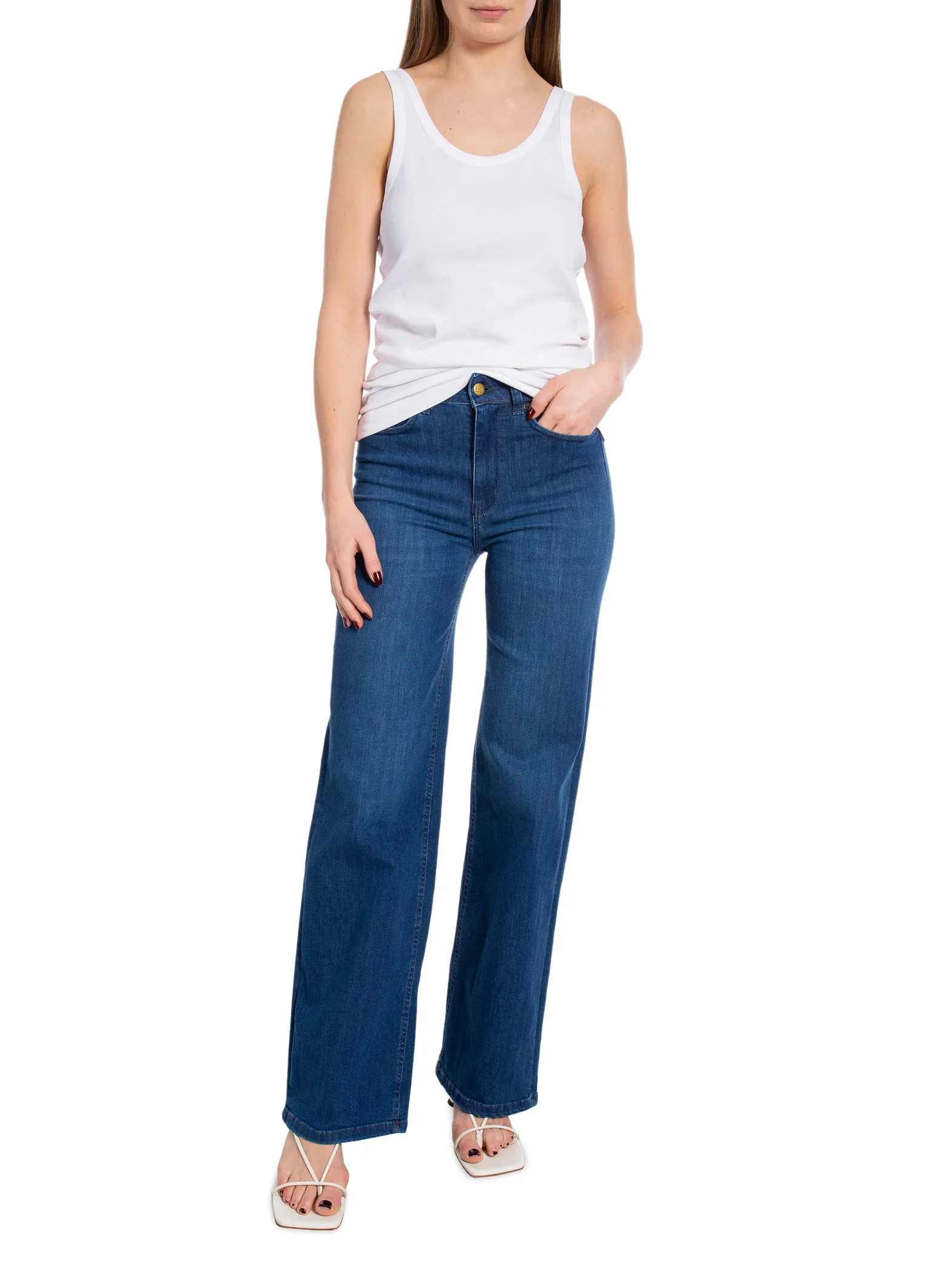 LOIS JEANS PALAZZO LEIA TEAL STONE