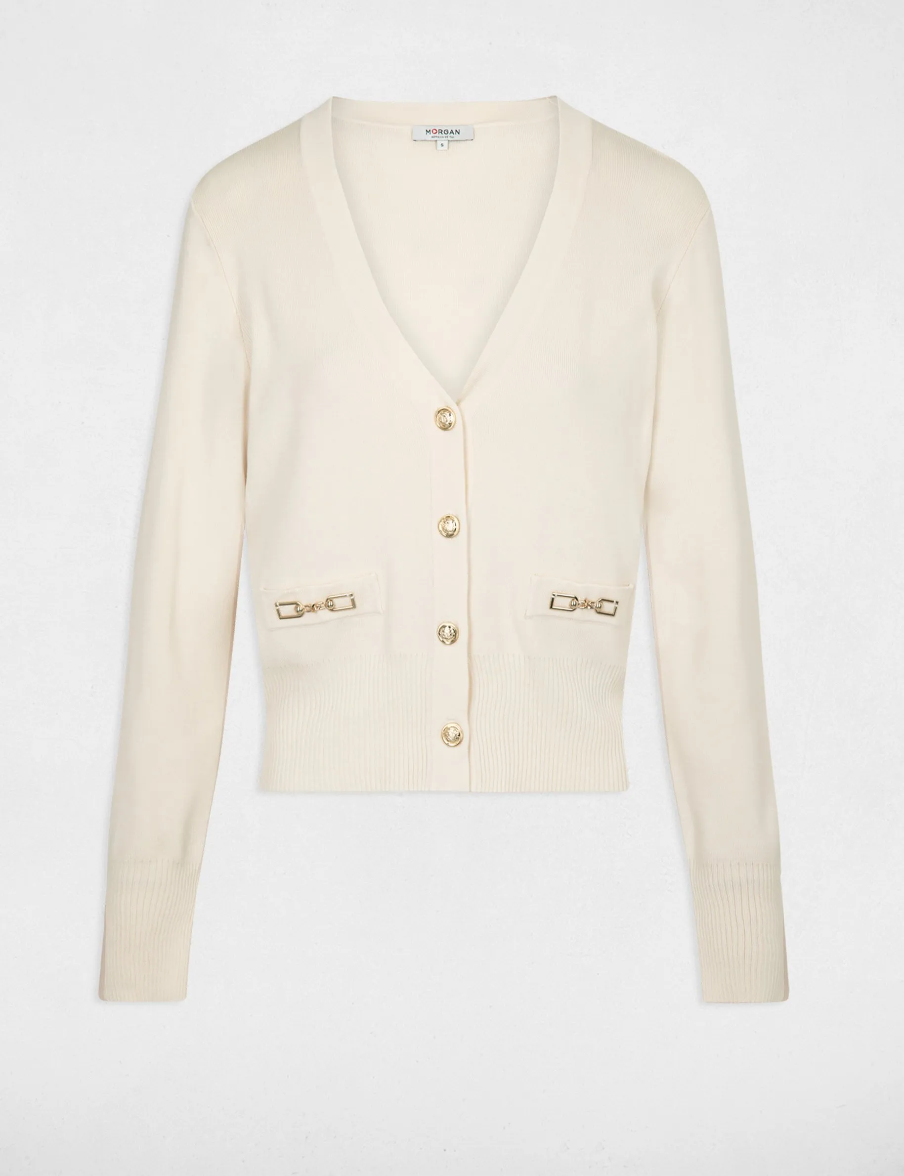 Long-sleeved cardigan ivory women