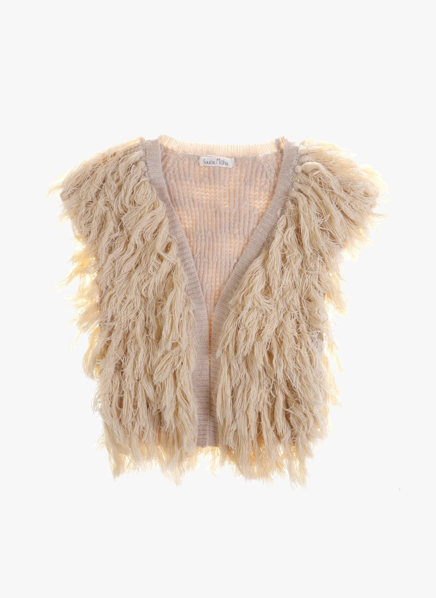 Louise Misha Gilet Flamingo in Beige