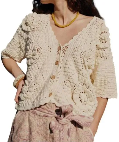 Louise Misha Mallyra Cardigan In Cream