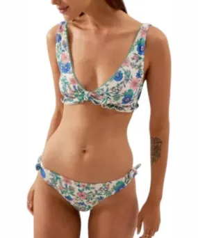 Louise Misha Ohau Bikini Top In Blue Summer Meadow