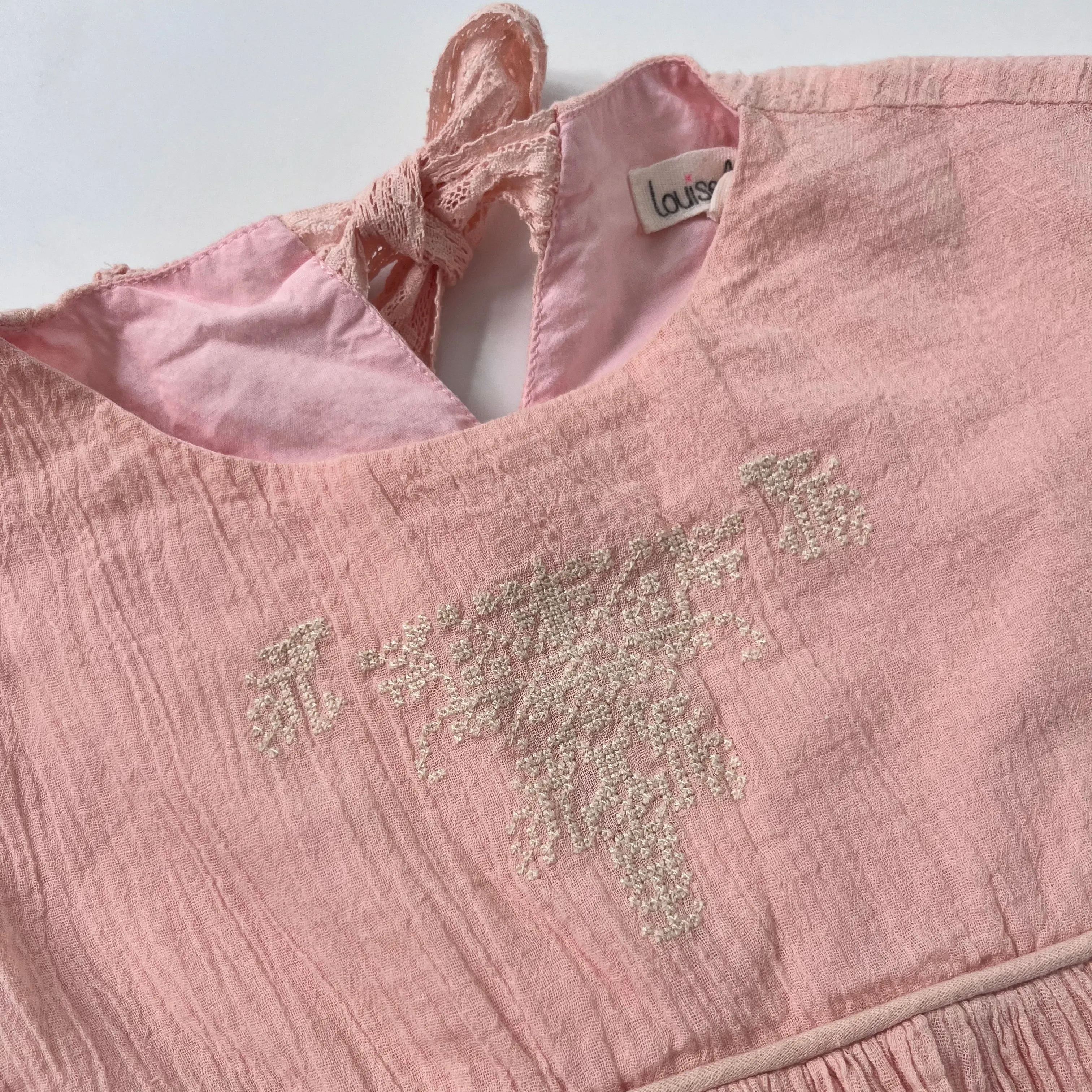 Louise Misha Pink Cheesecloth Dress: 6 Years