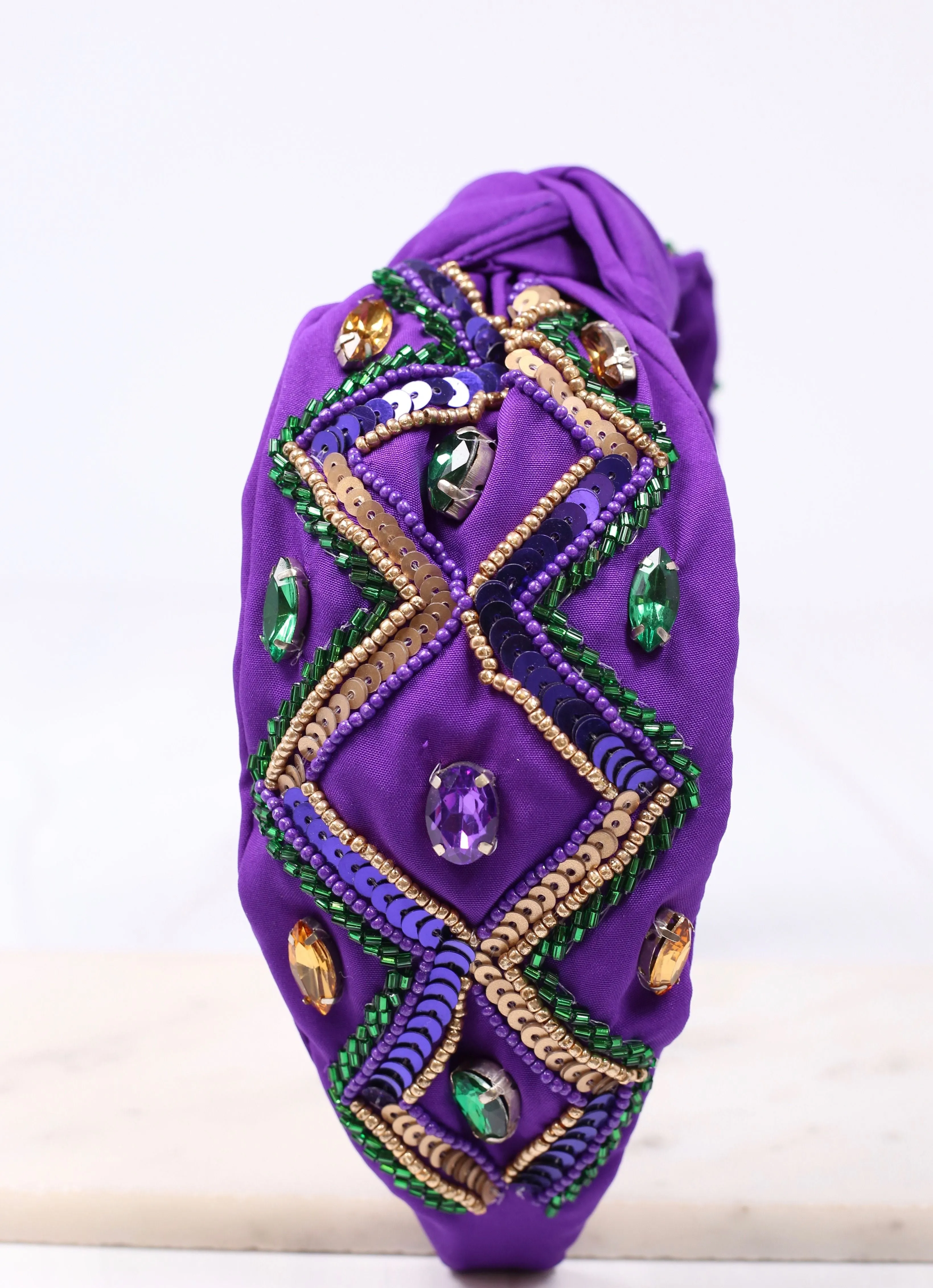 Mardi Gras Darling Headband PURPLE MULTI