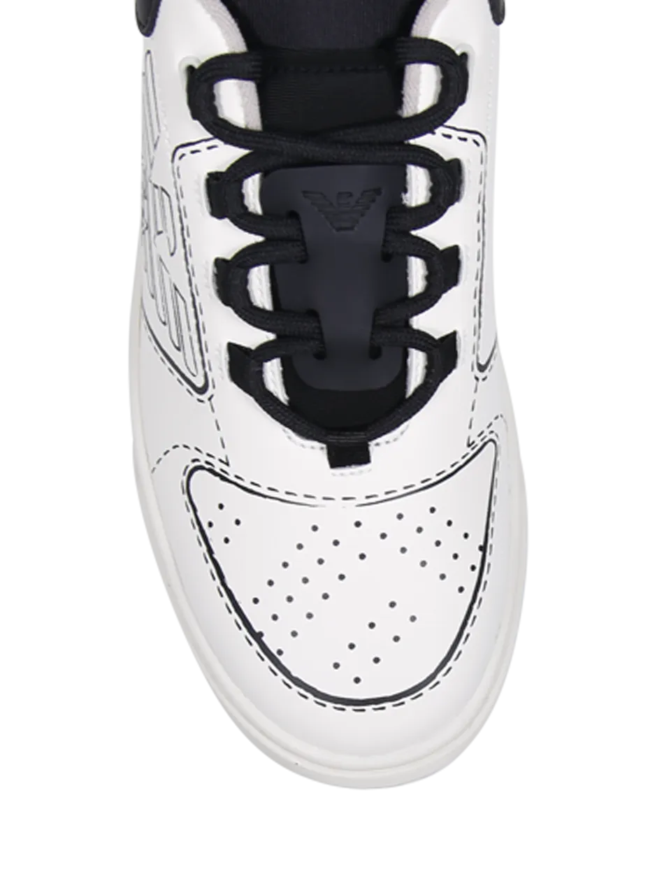 MEN EMPORIO ARMANI WHITE POLYESTER SNEAKER