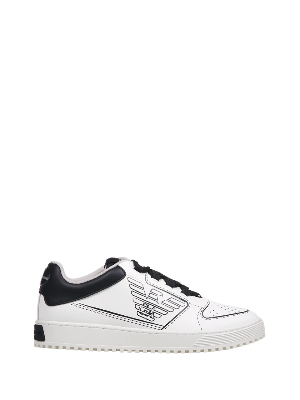 MEN EMPORIO ARMANI WHITE POLYESTER SNEAKER