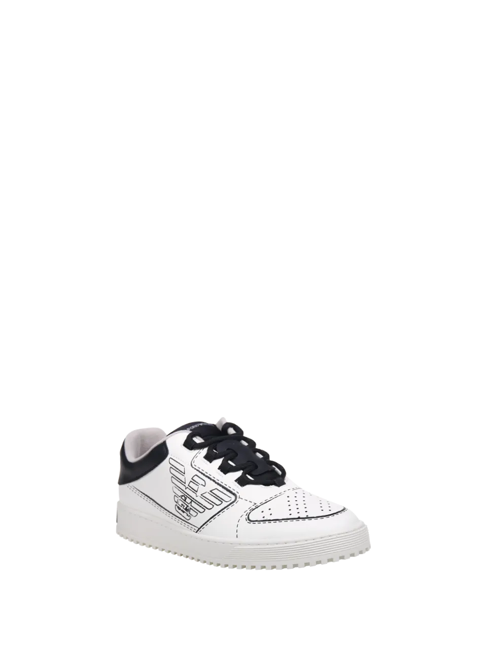 MEN EMPORIO ARMANI WHITE POLYESTER SNEAKER