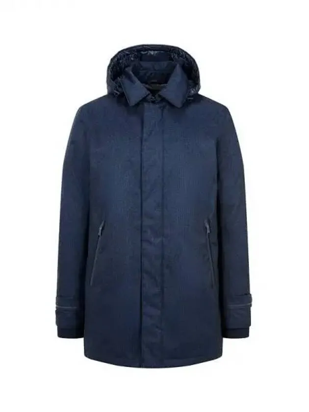 Men s goose down herringbone sub zero coat dark navy 271348