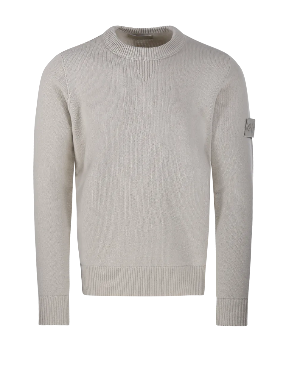 MEN STONE ISLAND BEIGE VIRGIN WOOL SWEATER