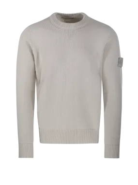 MEN STONE ISLAND BEIGE VIRGIN WOOL SWEATER