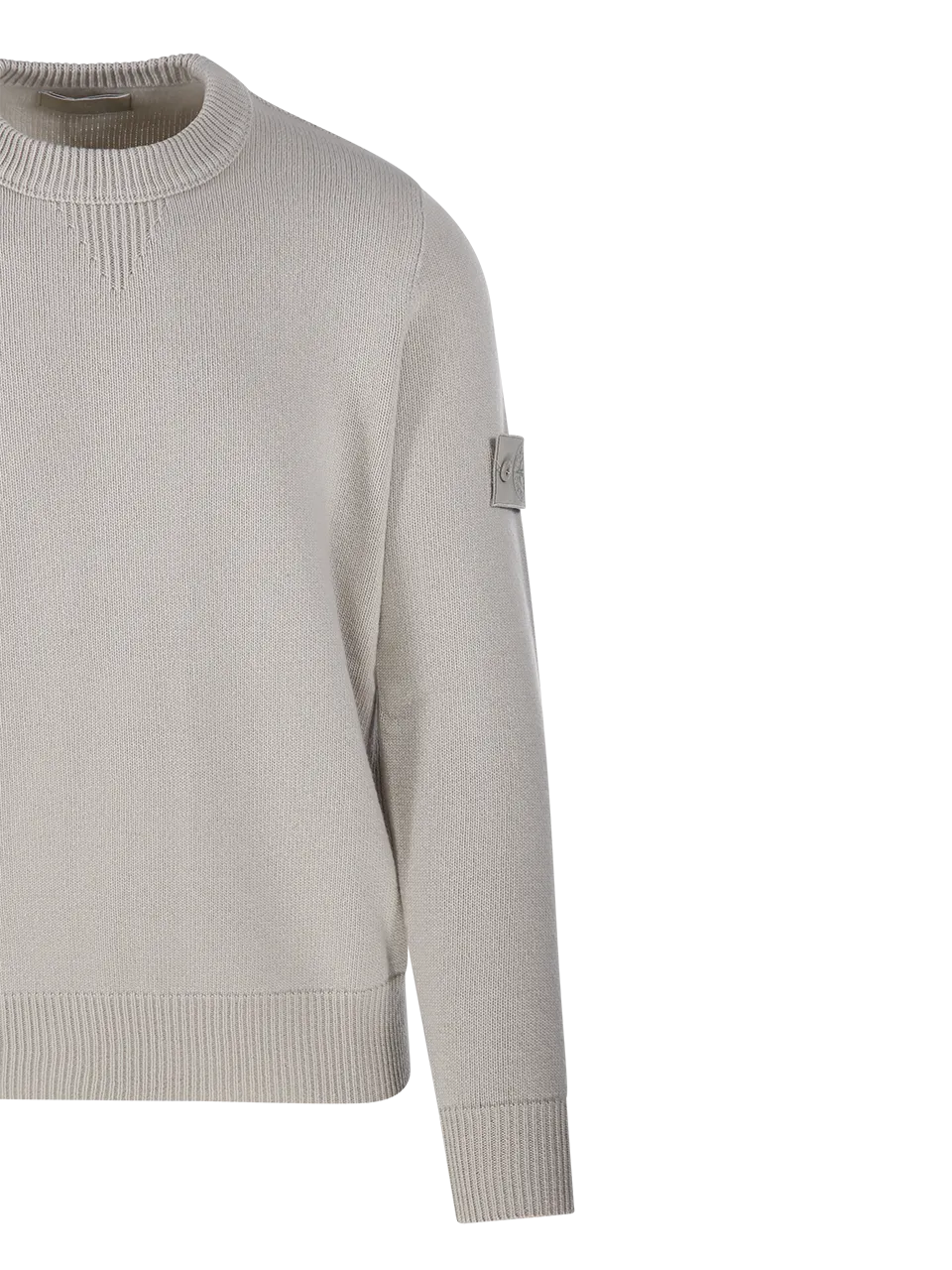 MEN STONE ISLAND BEIGE VIRGIN WOOL SWEATER