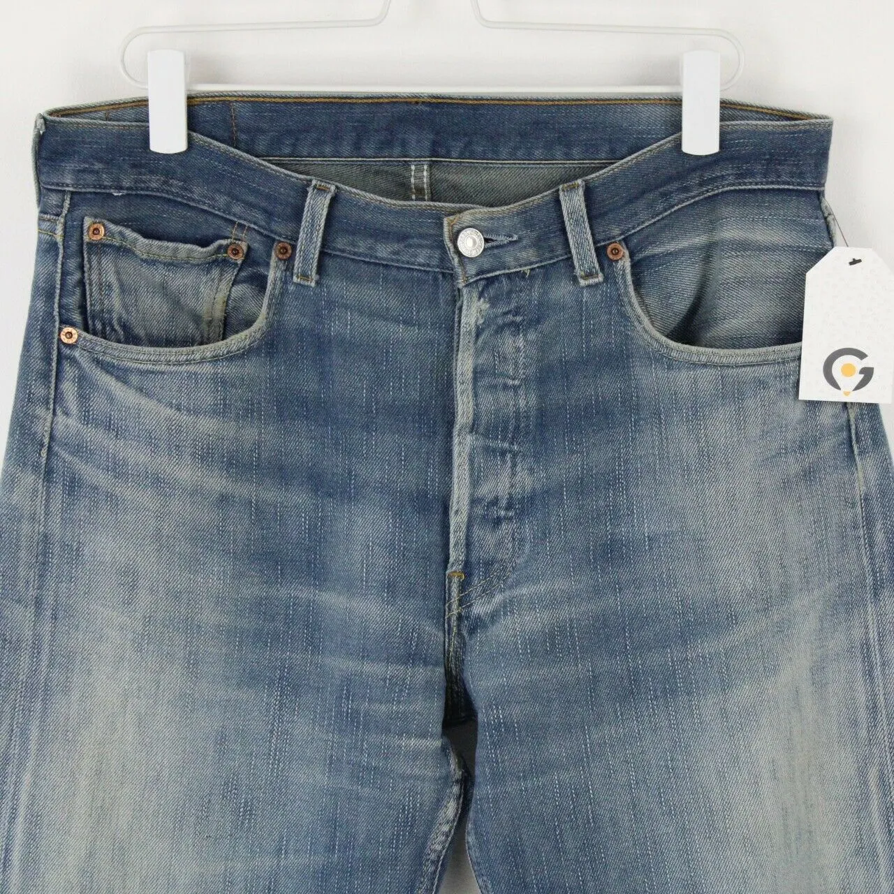 Mens LEVIS 501 Jeans Mid Blue | W36 L32