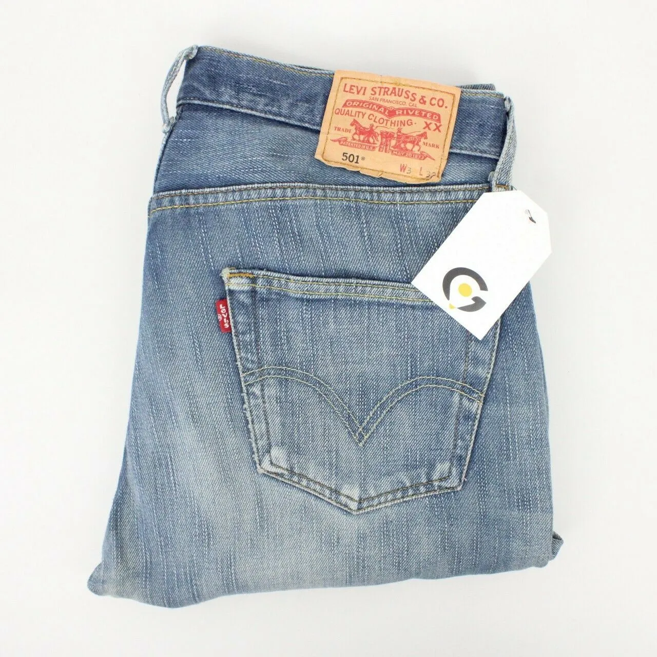 Mens LEVIS 501 Jeans Mid Blue | W36 L32