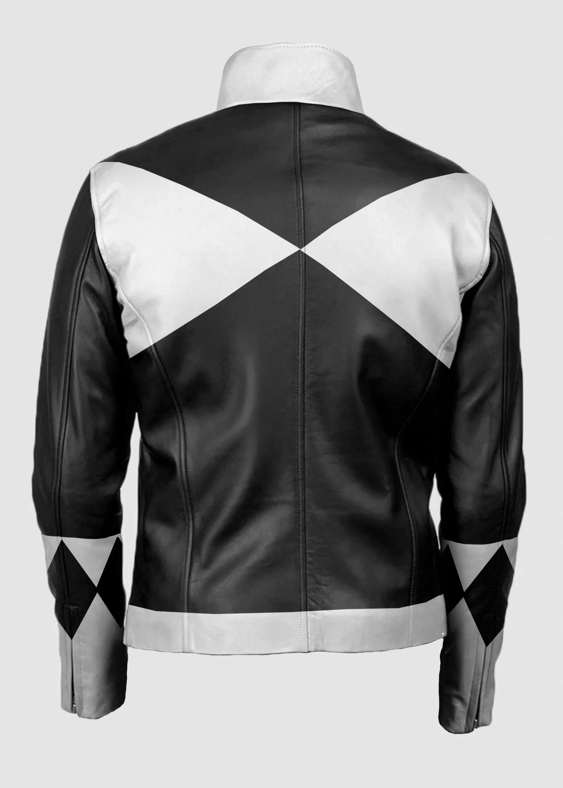 Mens Power Rangers Classic Leather Jacket - Black