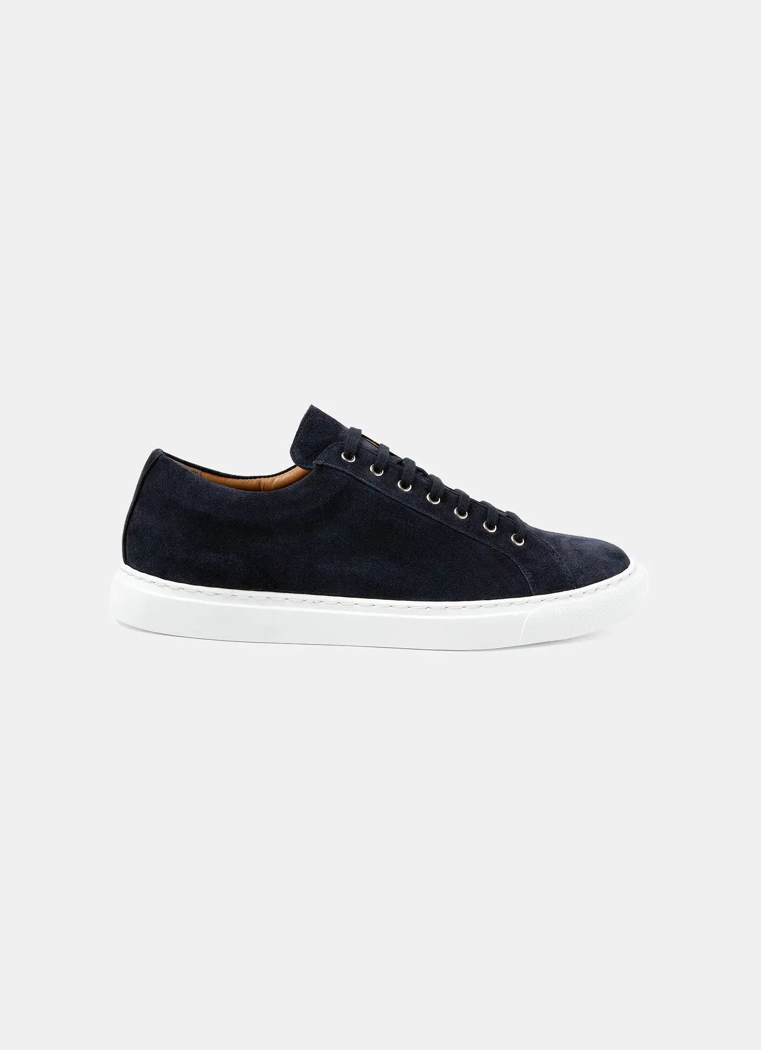 Men's Suede Tennis Shoe in Navy