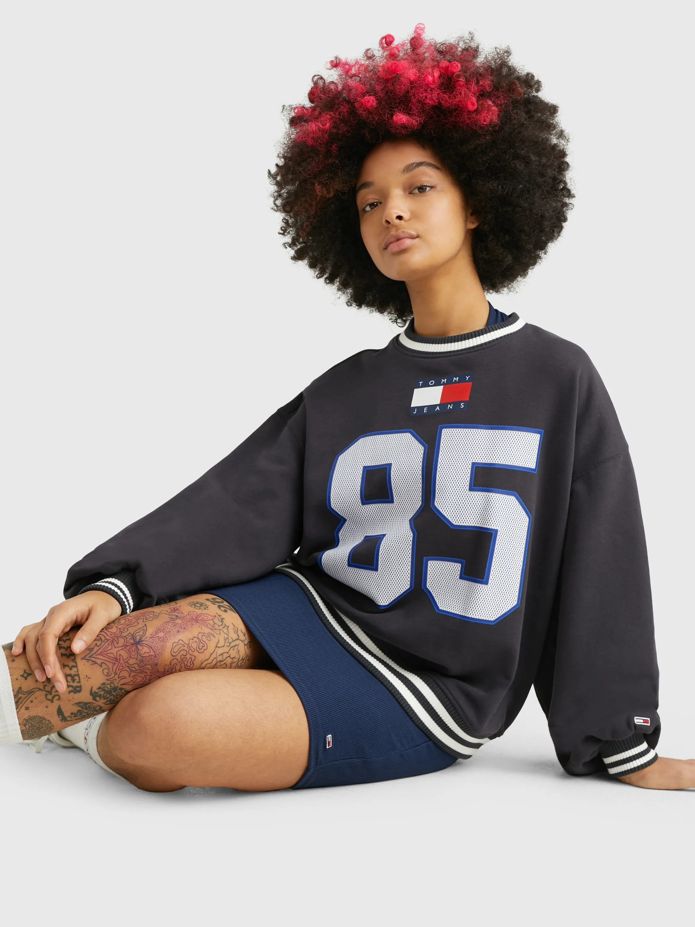 Mesh Logo Relaxed Sweatshirt | Sweatshirts & Hoodies | Tommy Jeans