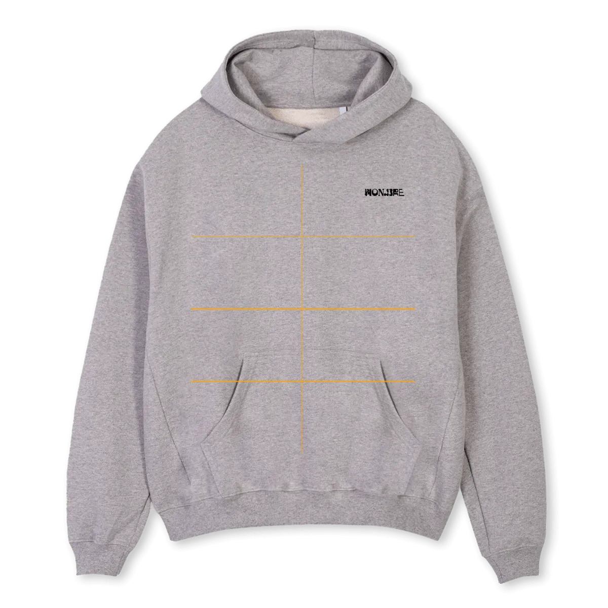 MONDRE BUGGS MONEY Grey Marl Oversized Hoodie.