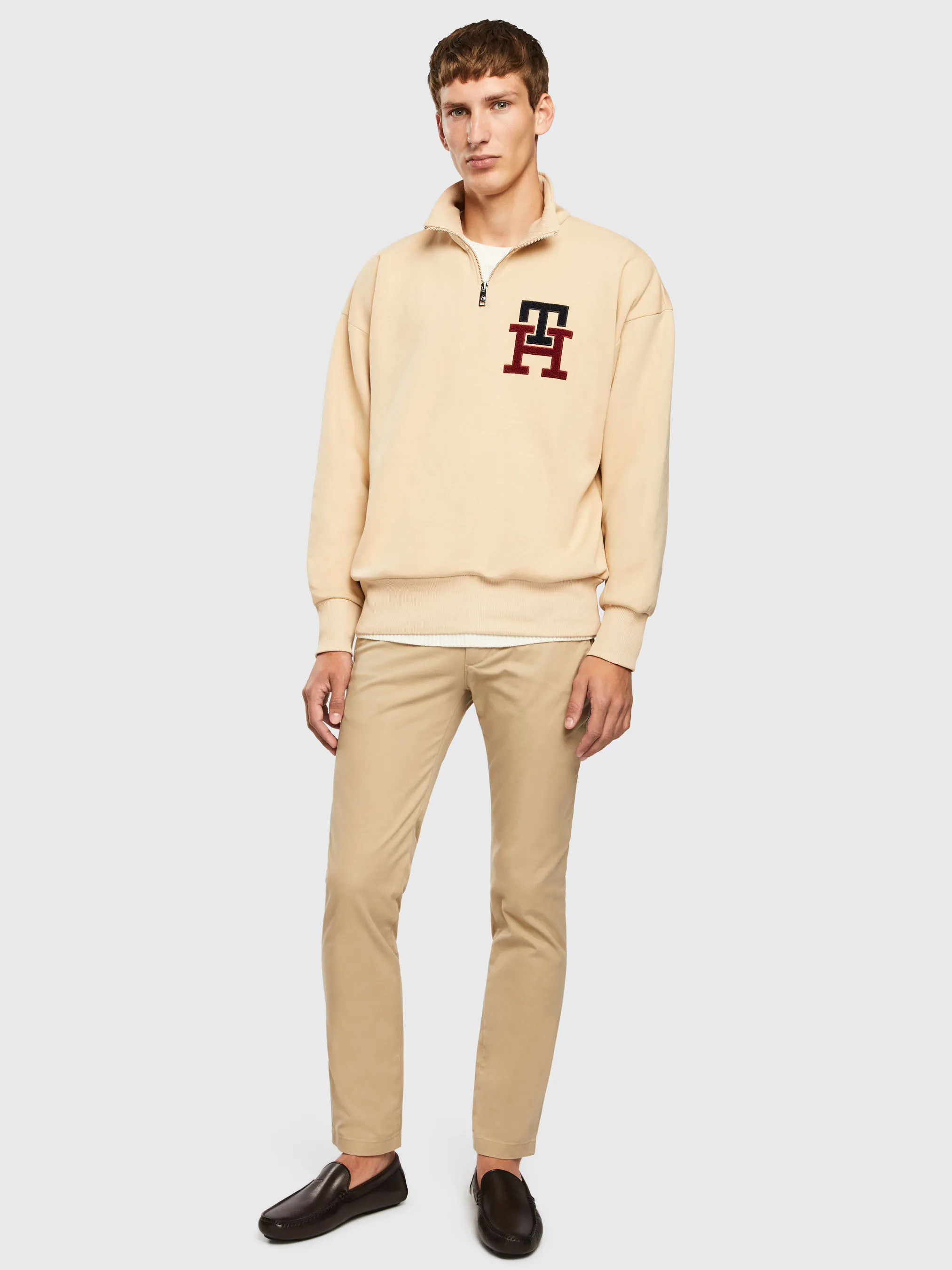 Monogram Applique Half-Zip Sweatshirt | Sweatshirts & Hoodies| Tommy Hilfiger