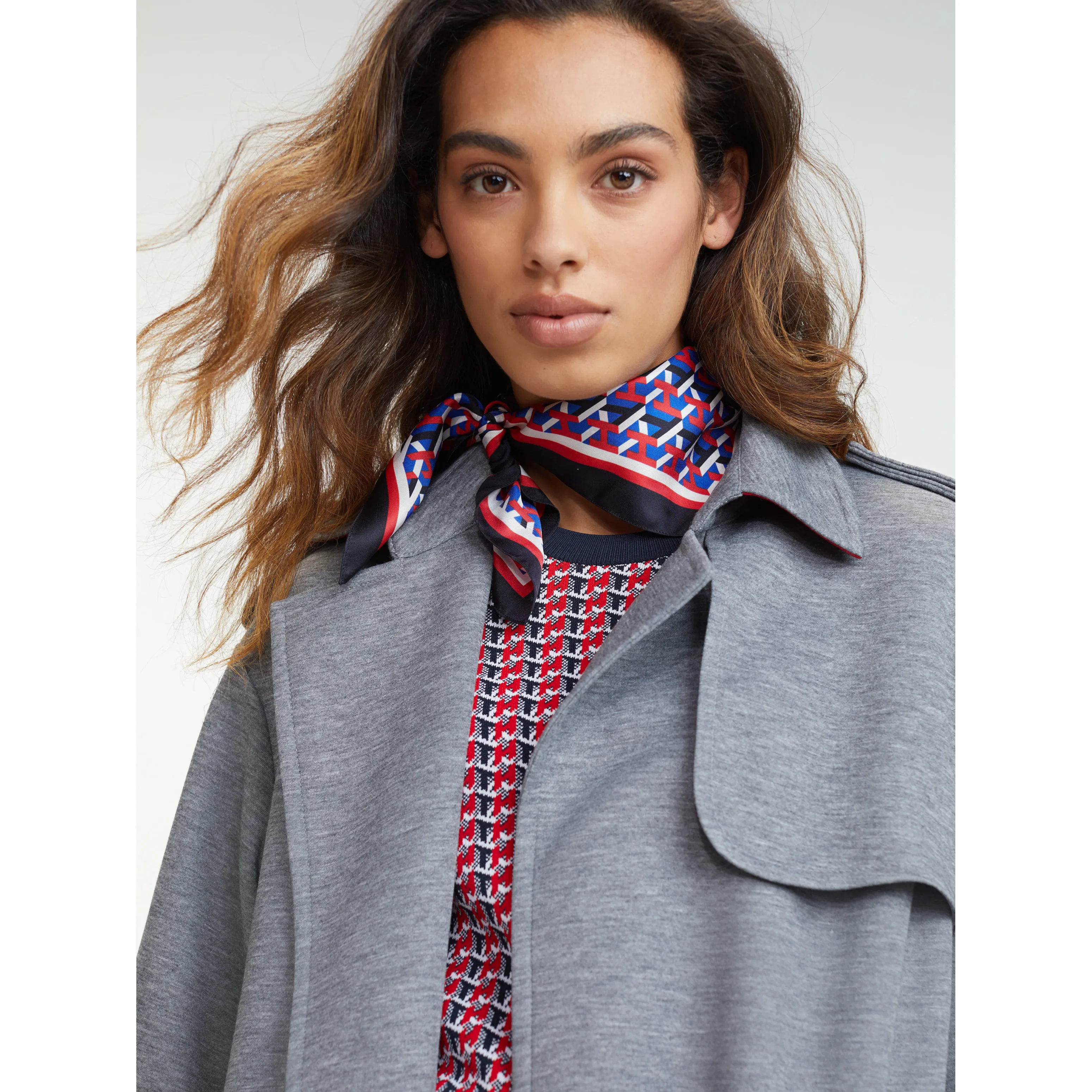 Monogram Silk Bandana | Scarves | Tommy Hilfiger