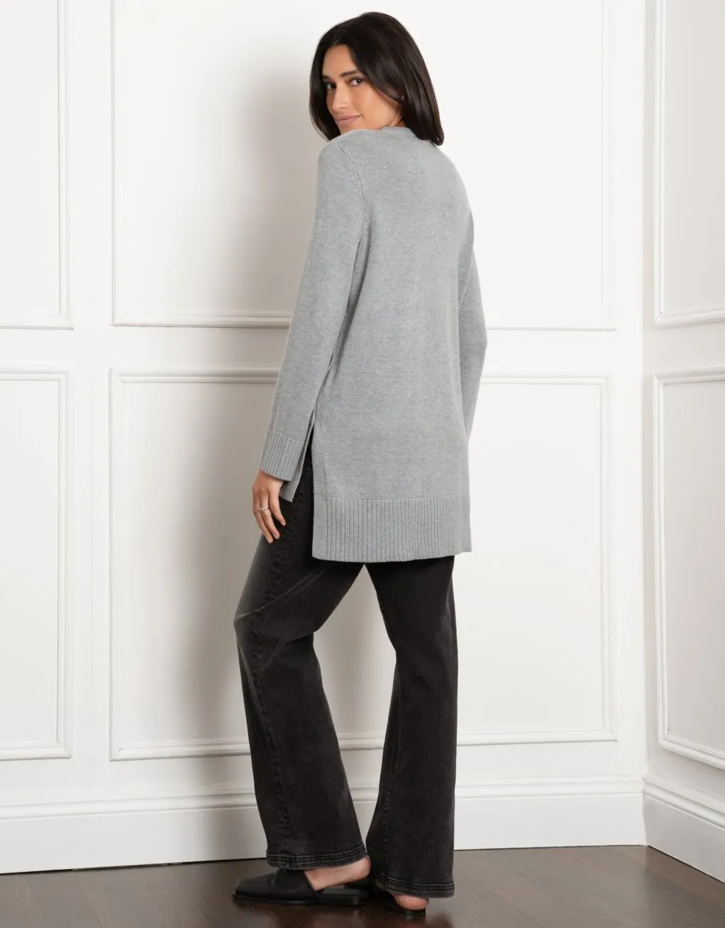 Naxos | Crew Neck Maternity & Nursing Knit Sweater