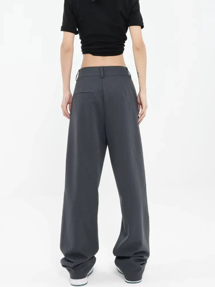 New autumn and winter suit trousers for women with design sense of drape wide-leg casual pants straight-leg trousers trousers