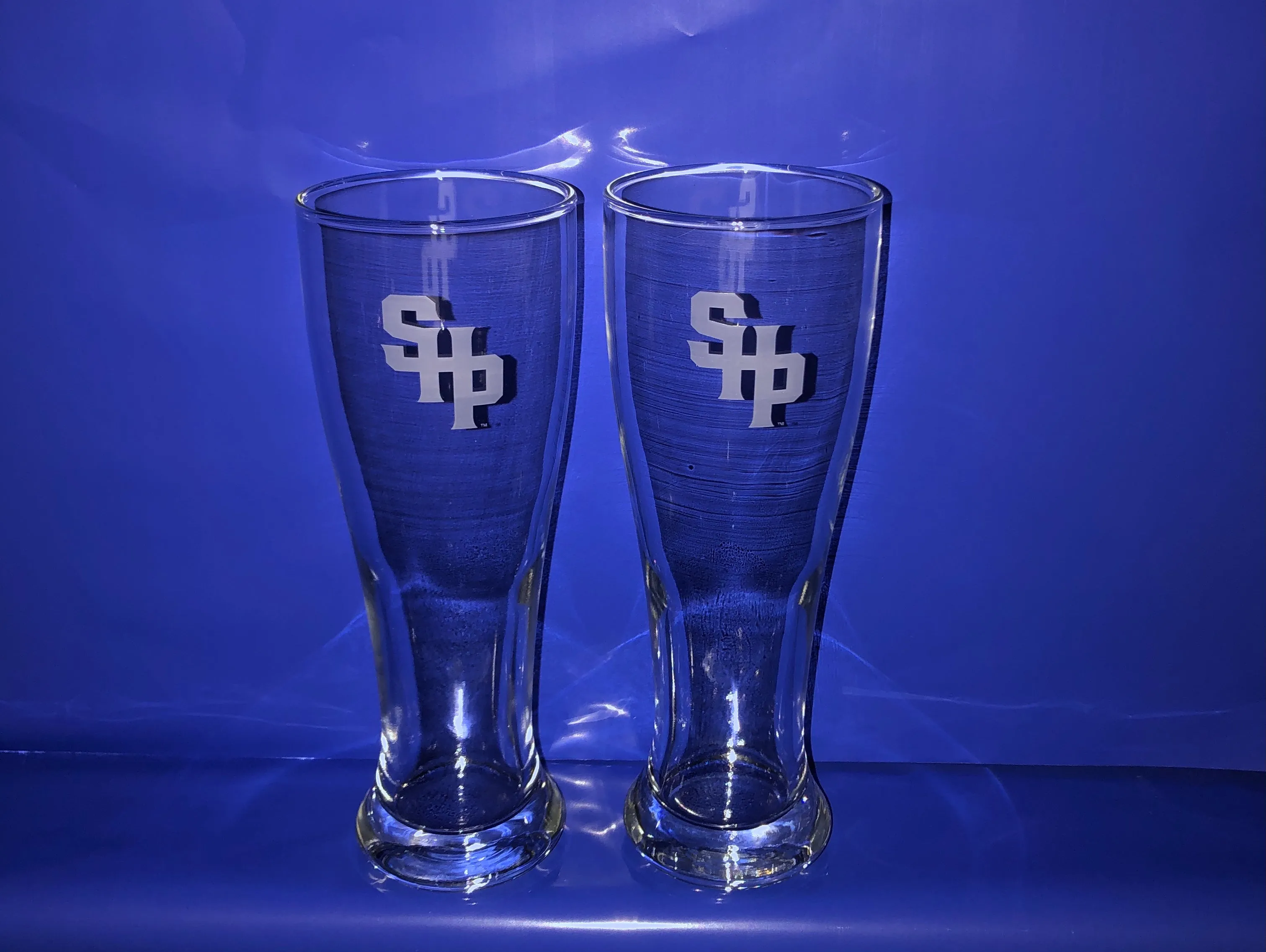 New Pilsner glasses with shp logo