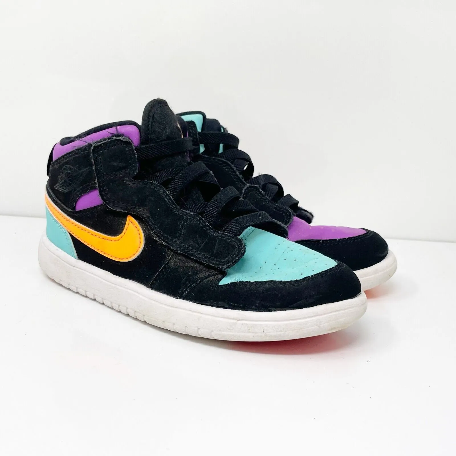 Nike Girls Air Jordan 1 AR6351-083 Black Basketball Shoes Sneakers Size 1Y