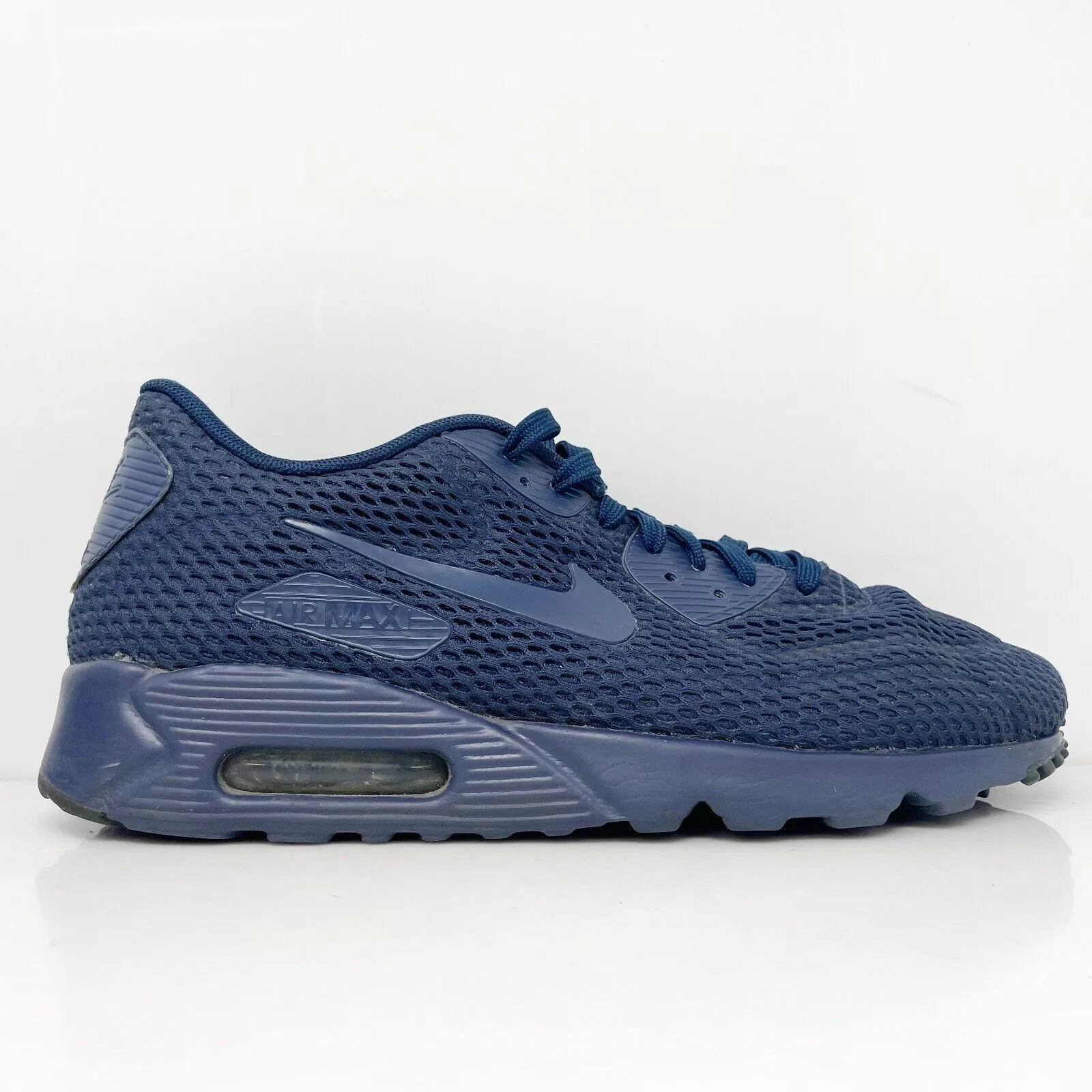 Nike Mens Air Max 90 Ultra BR 725222-401 Blue Running Shoes Sneakers Size 9