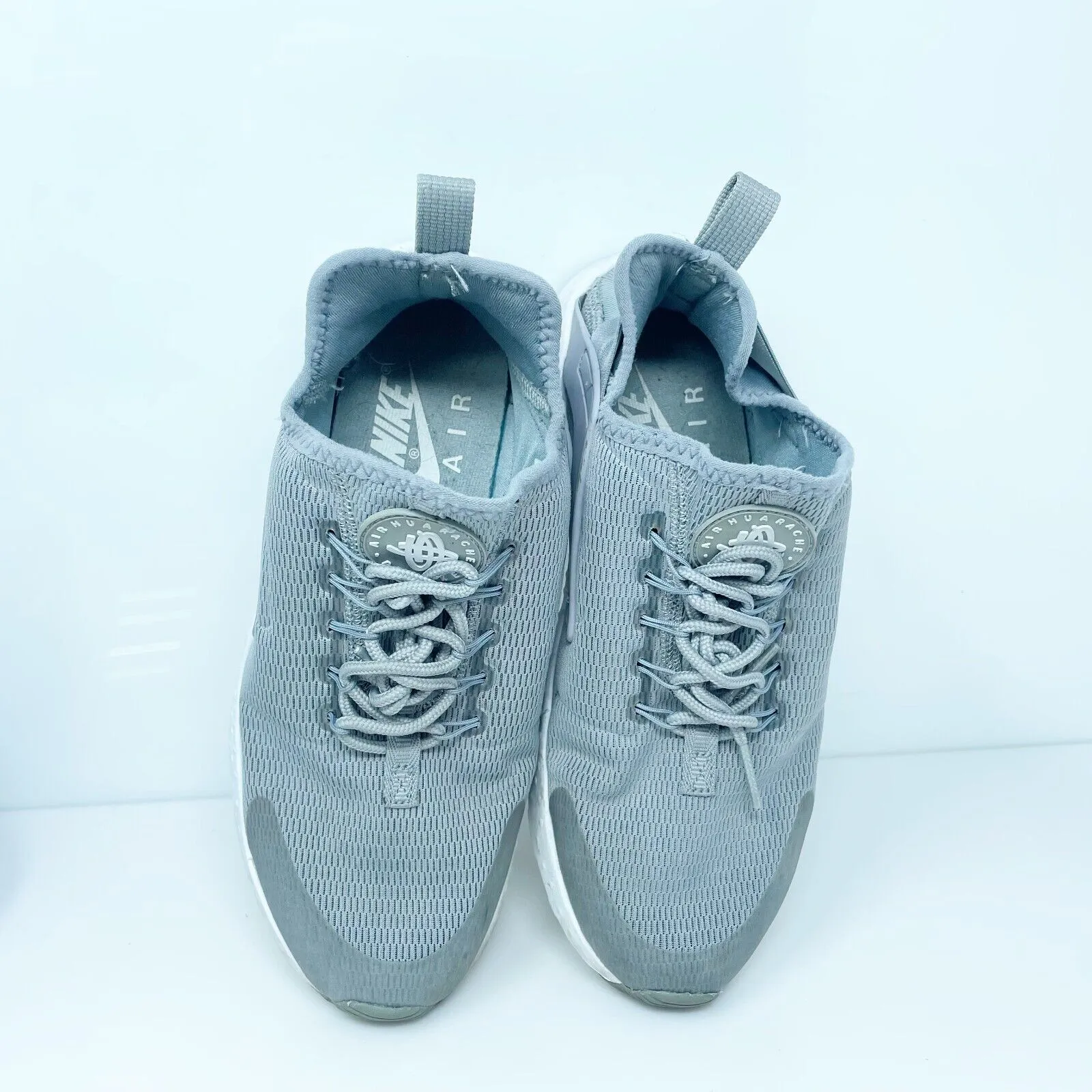 Nike Womens Air Huarache Run Ultra 819151-003 Gray Running Shoes Sneakers Sz 6.5