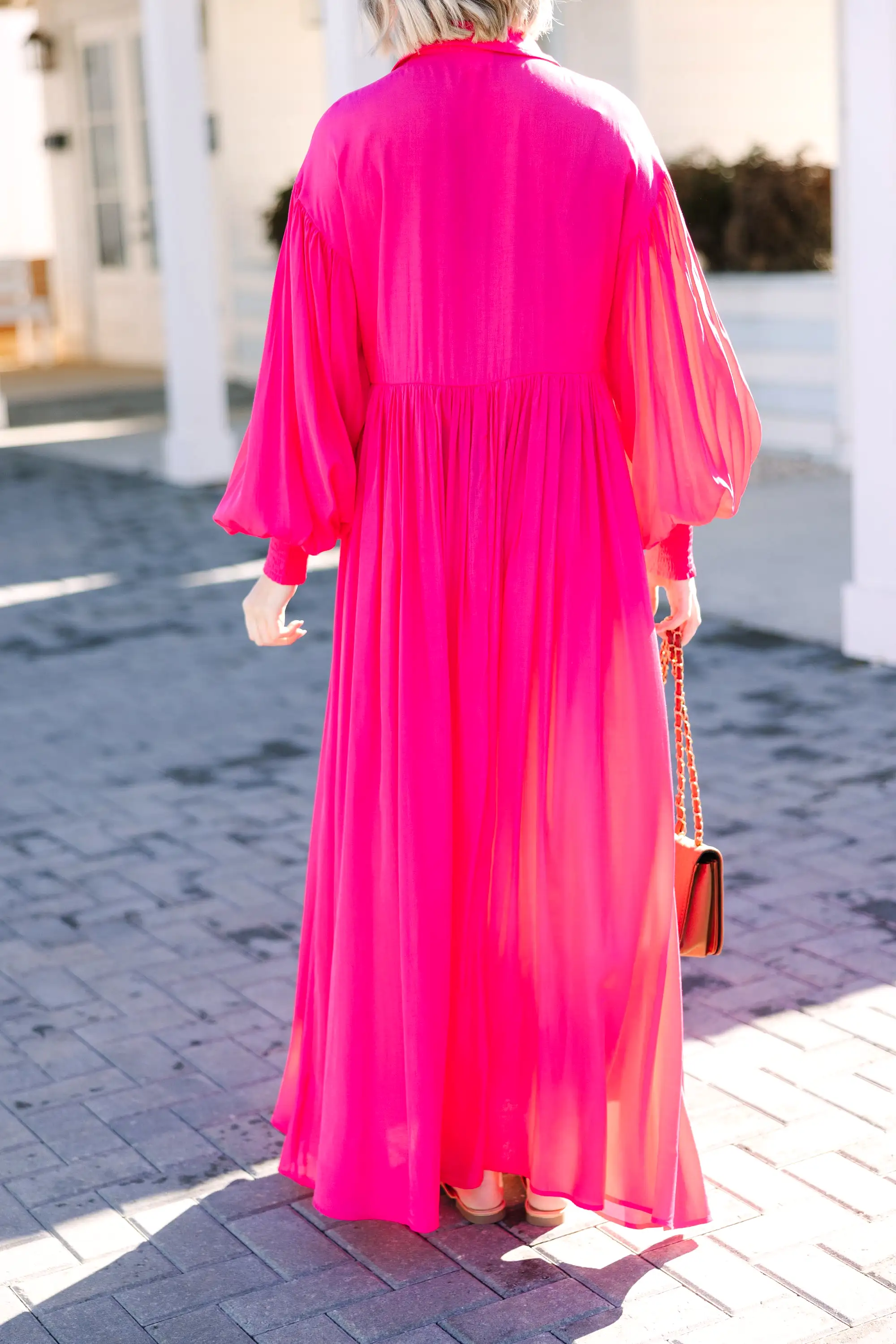 Nothing But The Best Hot Pink Maxi Dress