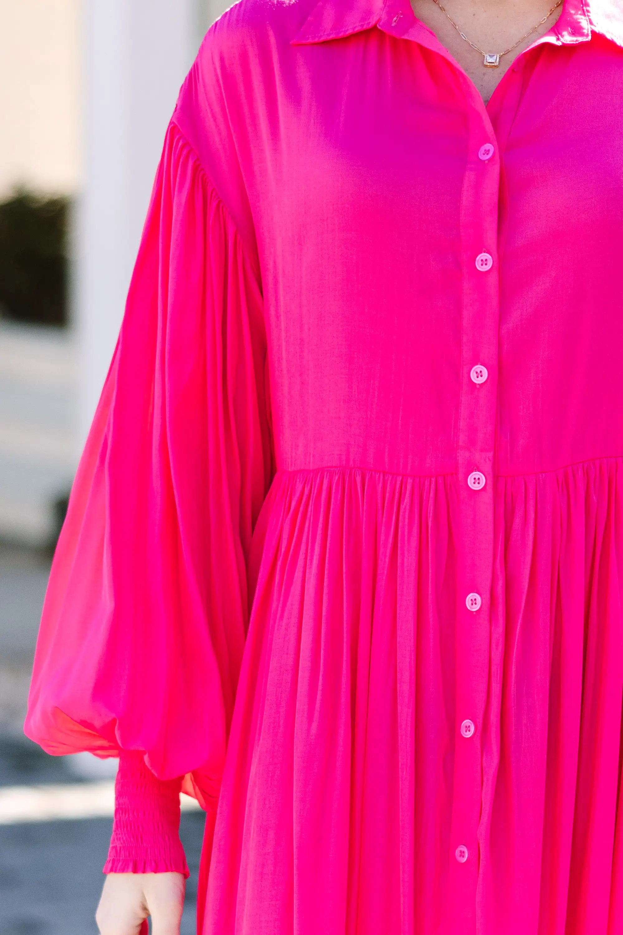 Nothing But The Best Hot Pink Maxi Dress