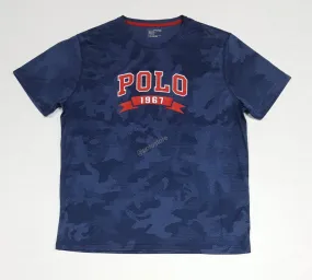 Nwt Polo Ralph Lauren Navy 1967 Banner Performance Material Tee