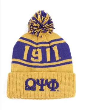 Omega Psi Phi Beanie Hat (Gold)