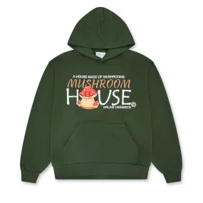 Online Ceramics - A House Made Of Mushrooms Logo Hoodie - (Ivy)