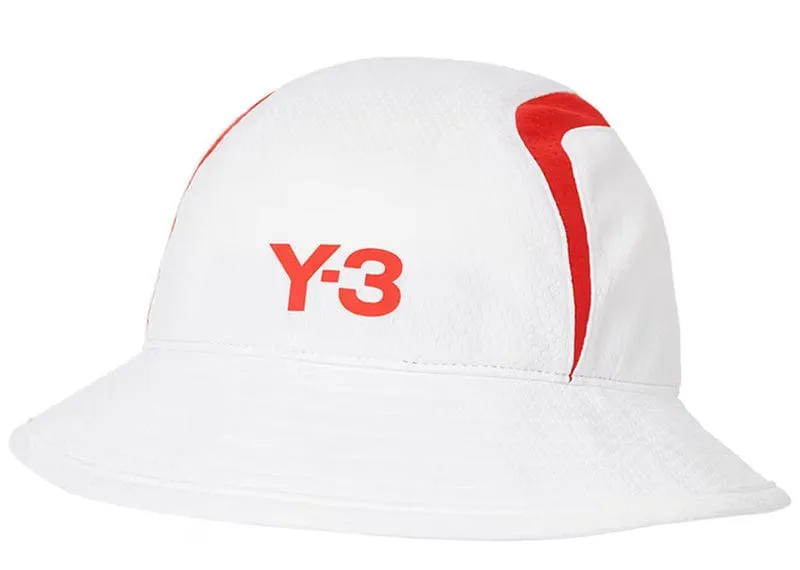 Palace Y-3 Bucket Hat White/Red