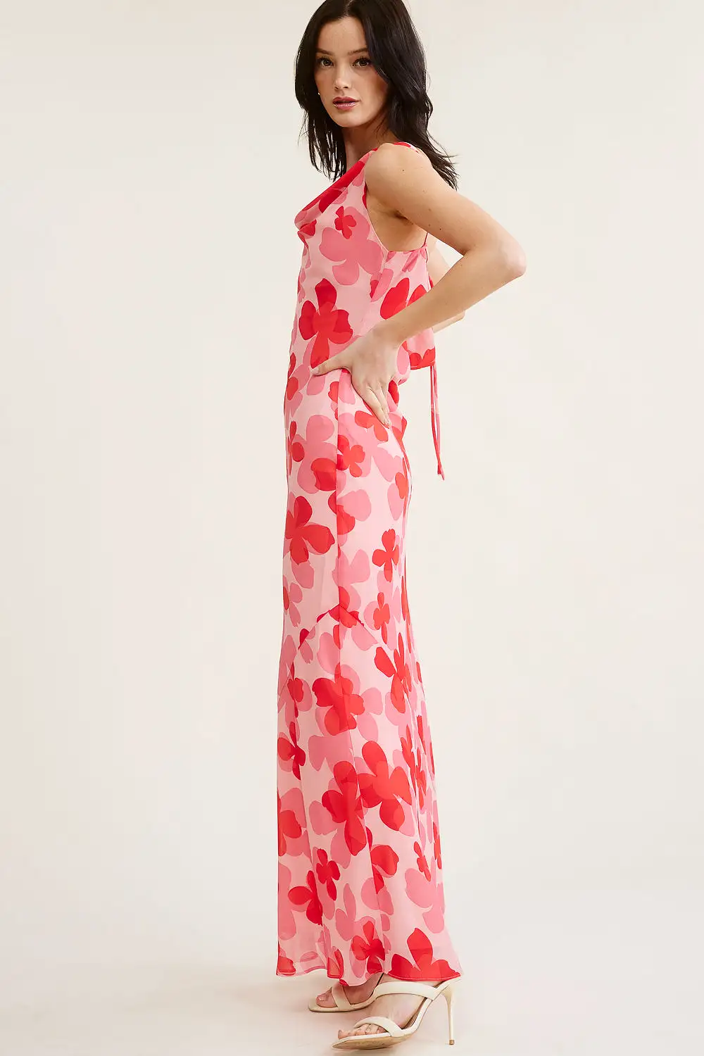 Pink Floral Maxi Dress