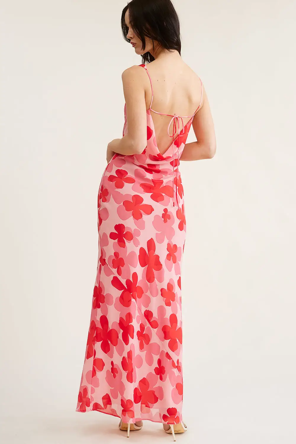 Pink Floral Maxi Dress