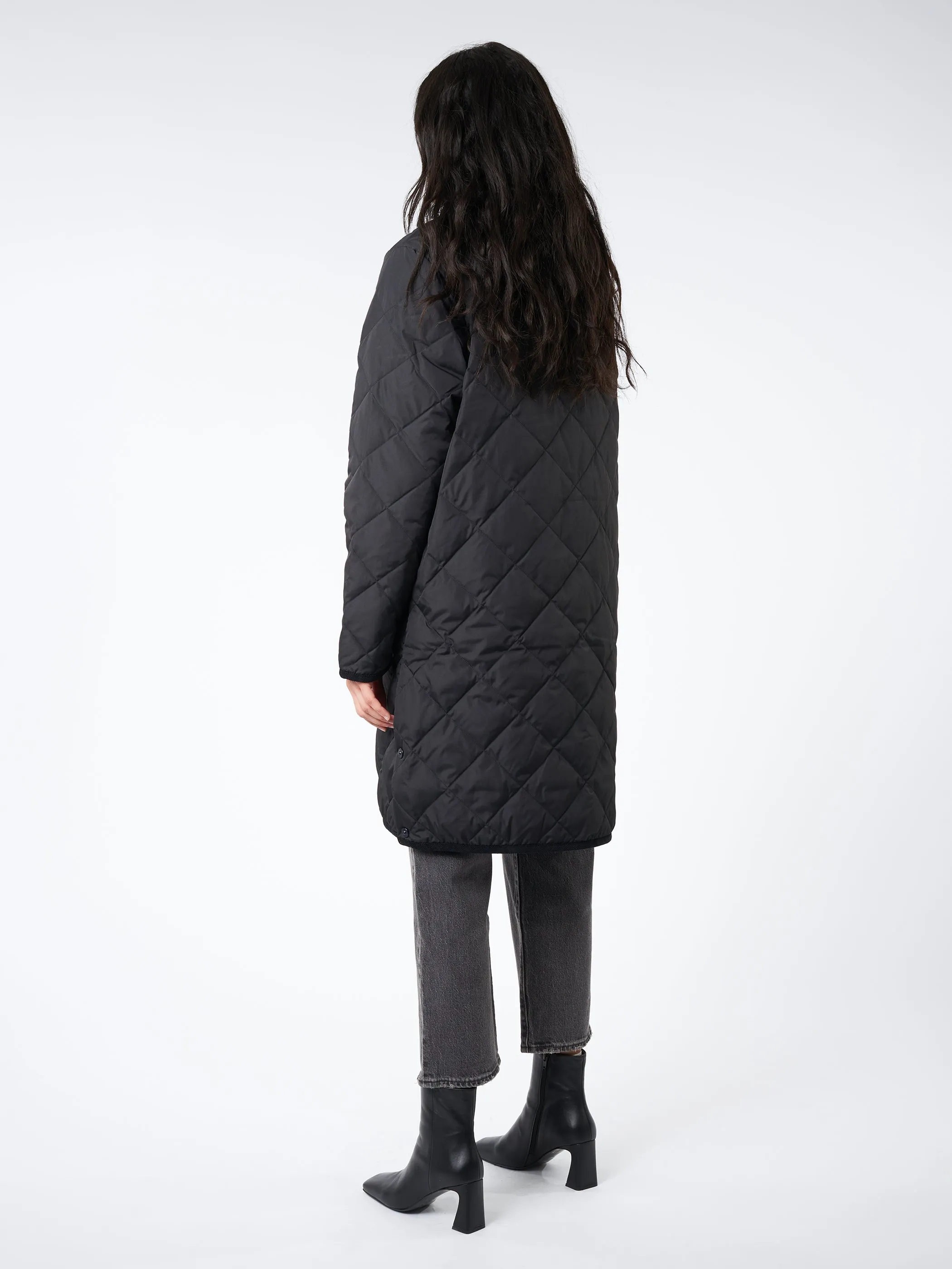 Piping Long Down Coat