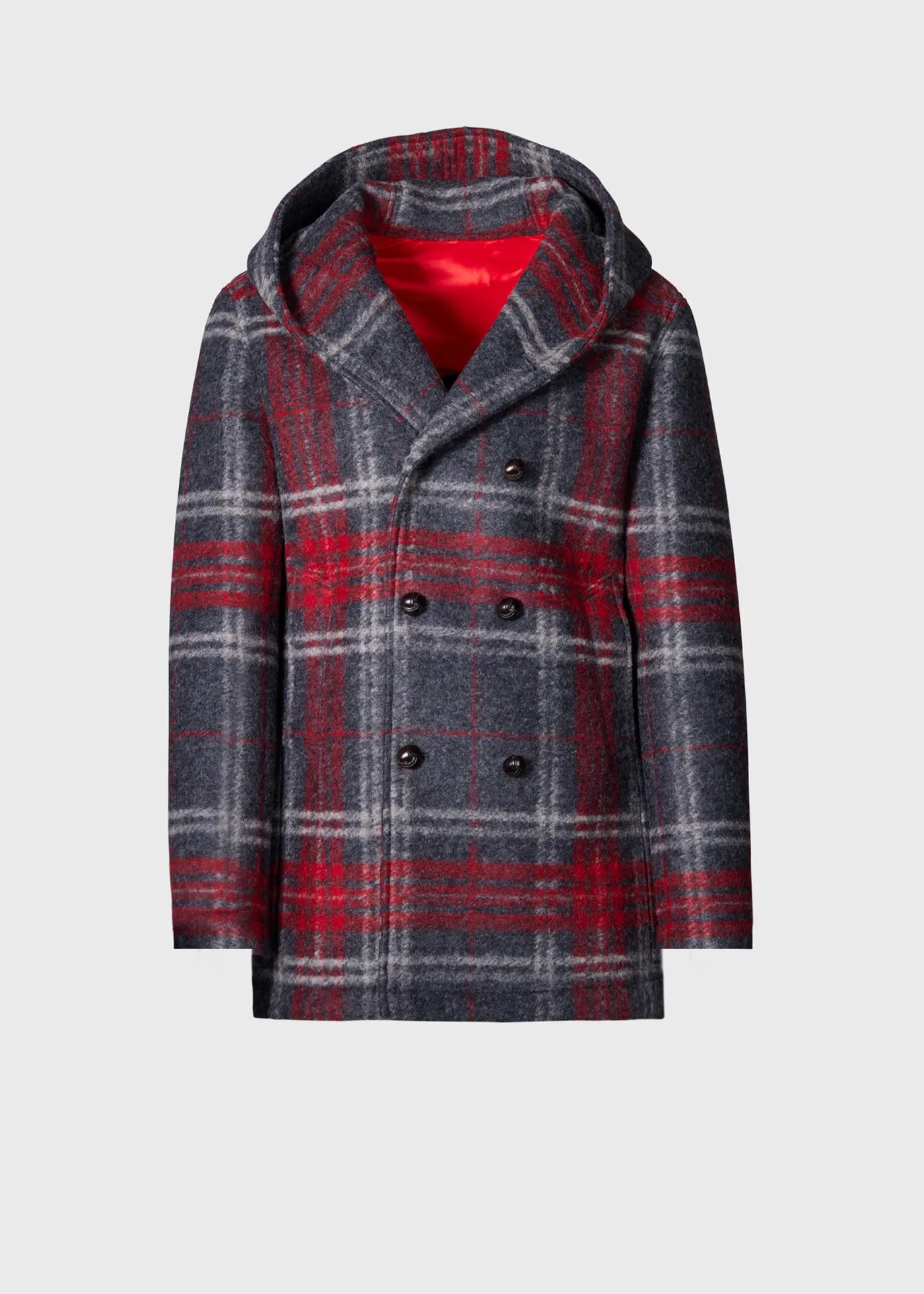 Plaid Hooded Coat