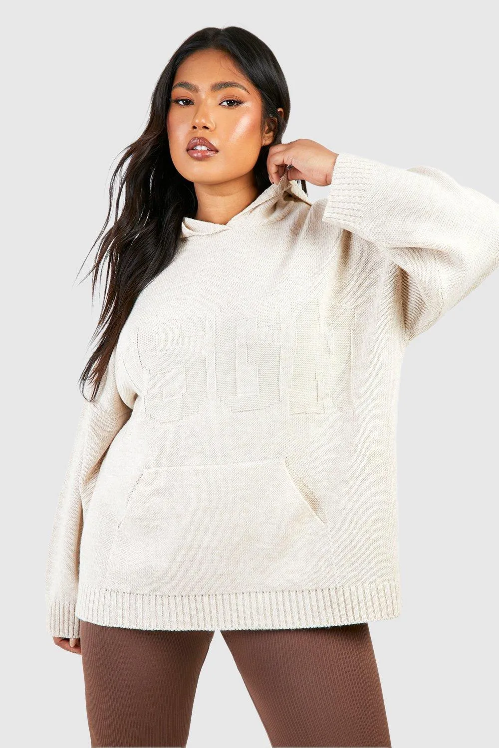 Plus Dsgn Studio Knitted Hoodie