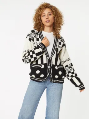 Pop Revolution Cardigan - Black / White